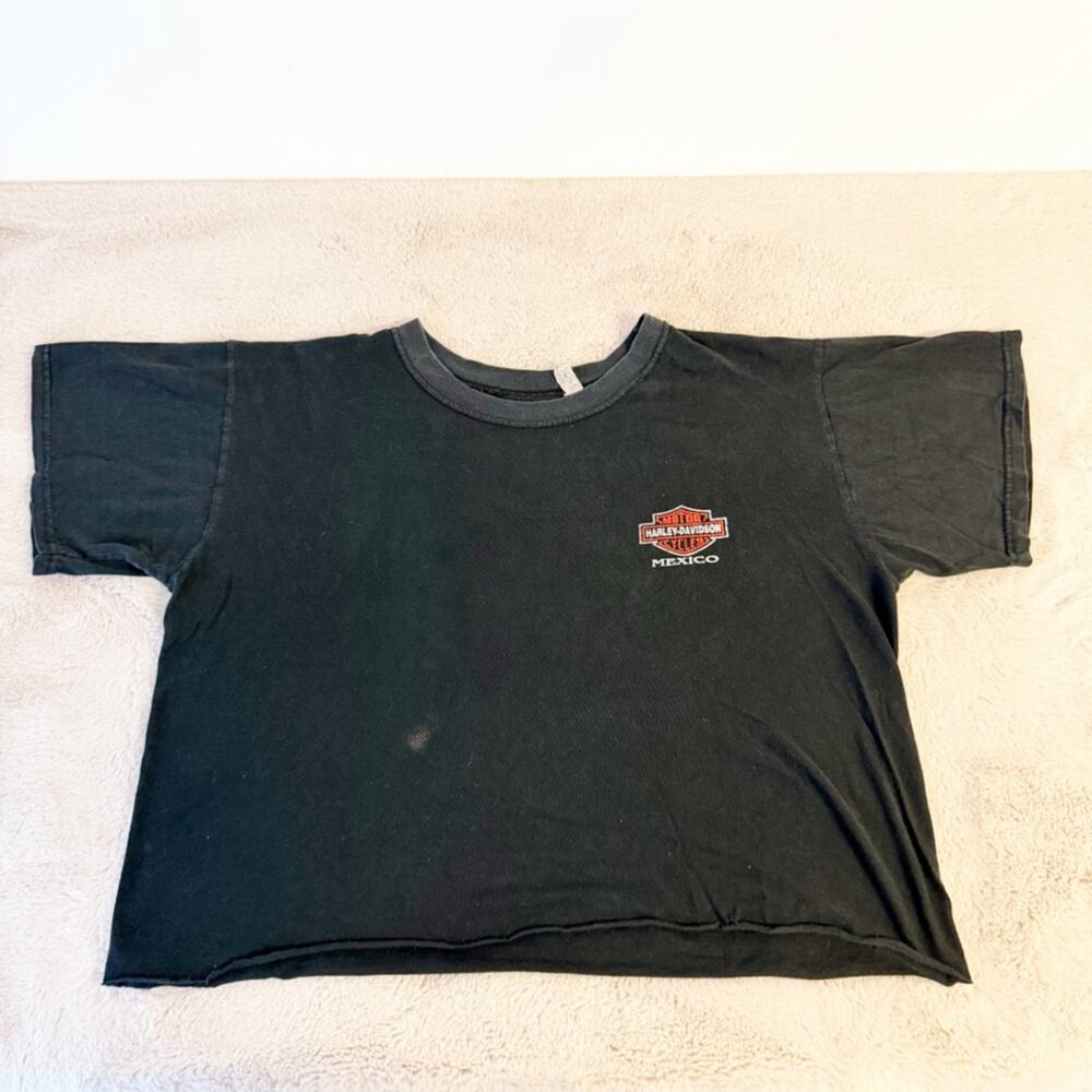 VINTAGE Harley Davidson Black Mexico Dealership 1990s T-Shirt Size Large